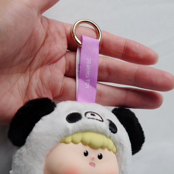 Adorable 3Babies Toy Panda Plush Keychain Doll – 5.5 inches - Picture 2 of 5